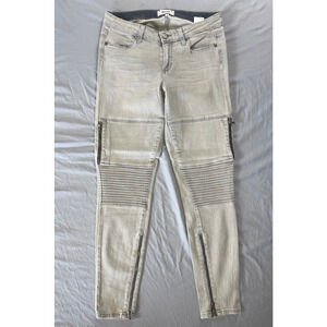 Joe's Jeans Stretch Zip Pocket Moto Style Skinny Pants. Perfectly Broken In, 27.